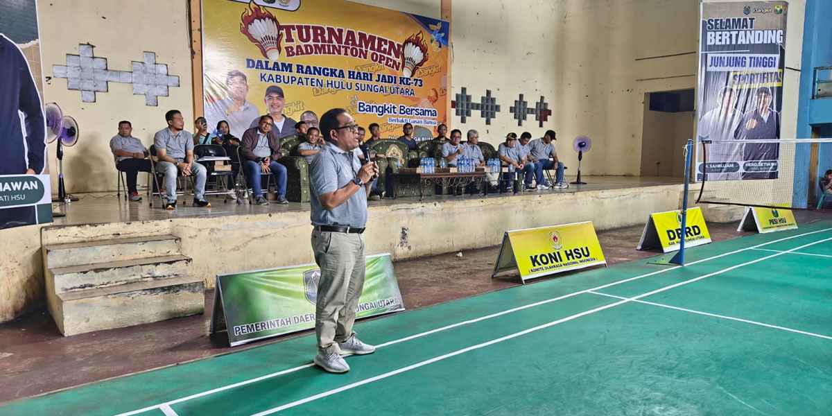 Bupati HSU Telah Membuka Turnamen Badminton Open 2025!